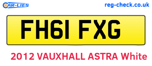 FH61FXG are the vehicle registration plates.