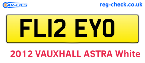 FL12EYO are the vehicle registration plates.