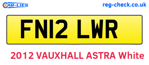 FN12LWR are the vehicle registration plates.