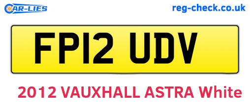 FP12UDV are the vehicle registration plates.