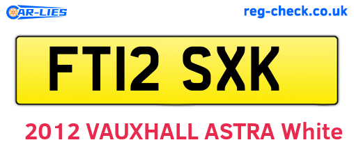 FT12SXK are the vehicle registration plates.