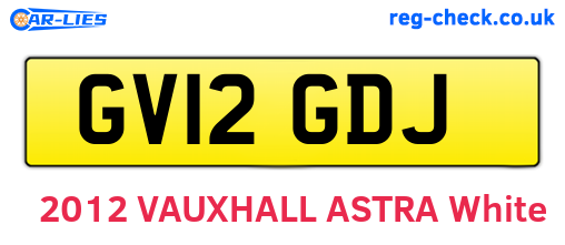 GV12GDJ are the vehicle registration plates.