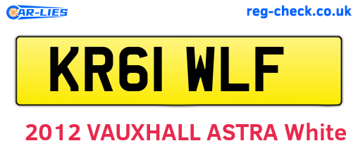 KR61WLF are the vehicle registration plates.