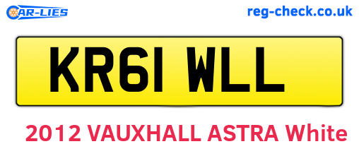 KR61WLL are the vehicle registration plates.