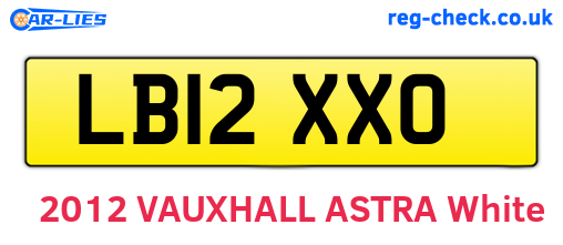 LB12XXO are the vehicle registration plates.