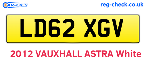 LD62XGV are the vehicle registration plates.