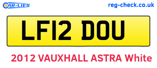 LF12DOU are the vehicle registration plates.