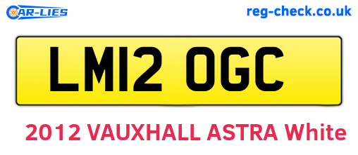 LM12OGC are the vehicle registration plates.