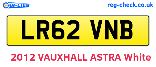 LR62VNB are the vehicle registration plates.