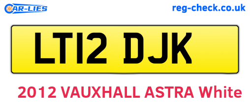 LT12DJK are the vehicle registration plates.
