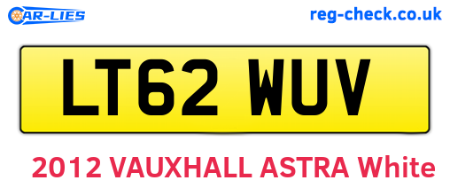 LT62WUV are the vehicle registration plates.