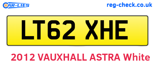 LT62XHE are the vehicle registration plates.