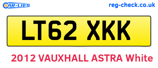 LT62XKK are the vehicle registration plates.