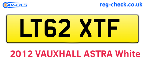 LT62XTF are the vehicle registration plates.