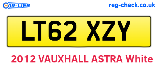 LT62XZY are the vehicle registration plates.