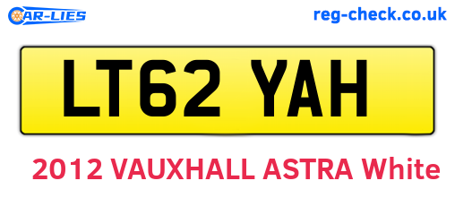 LT62YAH are the vehicle registration plates.