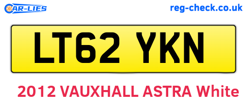 LT62YKN are the vehicle registration plates.