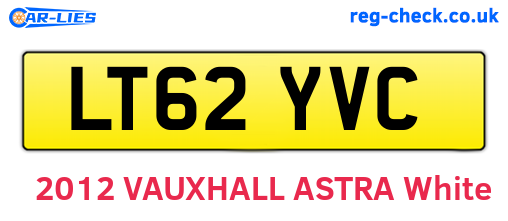 LT62YVC are the vehicle registration plates.