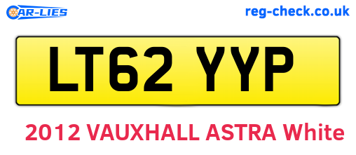 LT62YYP are the vehicle registration plates.