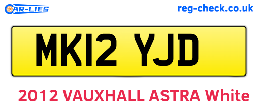 MK12YJD are the vehicle registration plates.