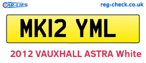 MK12YML are the vehicle registration plates.
