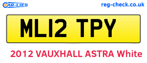 ML12TPY are the vehicle registration plates.