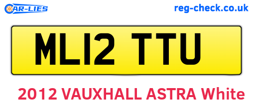 ML12TTU are the vehicle registration plates.
