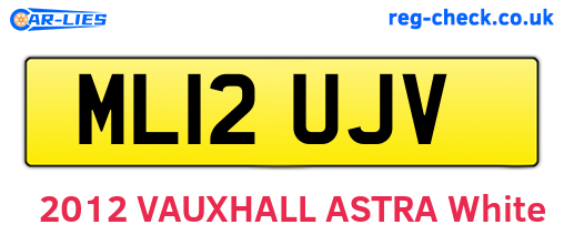 ML12UJV are the vehicle registration plates.