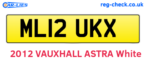 ML12UKX are the vehicle registration plates.