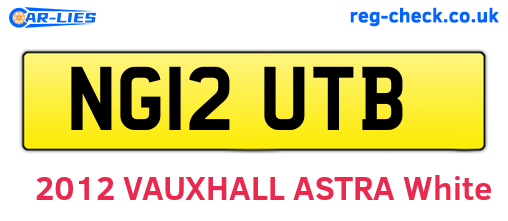 NG12UTB are the vehicle registration plates.