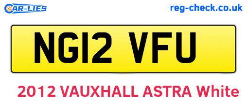 NG12VFU are the vehicle registration plates.