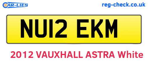 NU12EKM are the vehicle registration plates.