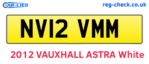NV12VMM are the vehicle registration plates.