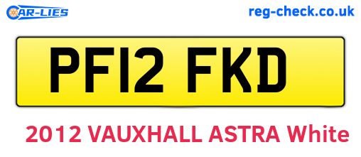PF12FKD are the vehicle registration plates.