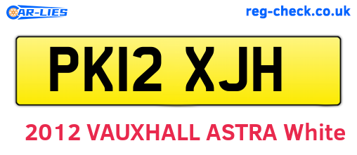 PK12XJH are the vehicle registration plates.