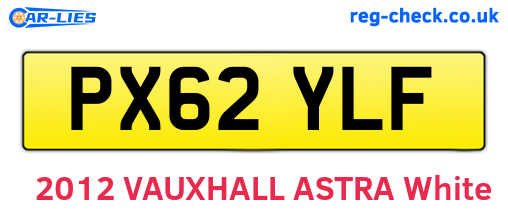 PX62YLF are the vehicle registration plates.