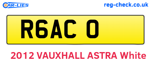 R6ACO are the vehicle registration plates.
