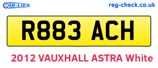R883ACH are the vehicle registration plates.
