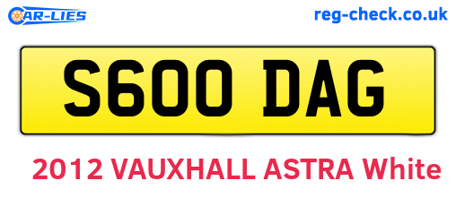 S600DAG are the vehicle registration plates.