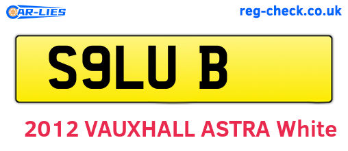 S9LUB are the vehicle registration plates.