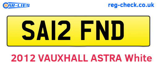 SA12FND are the vehicle registration plates.