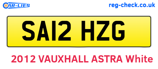 SA12HZG are the vehicle registration plates.
