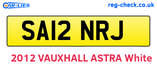 SA12NRJ are the vehicle registration plates.