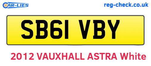 SB61VBY are the vehicle registration plates.
