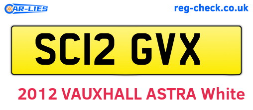 SC12GVX are the vehicle registration plates.