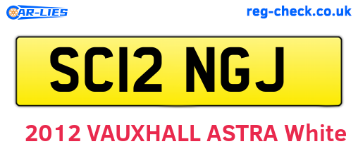 SC12NGJ are the vehicle registration plates.