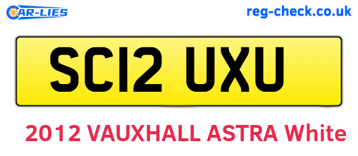 SC12UXU are the vehicle registration plates.