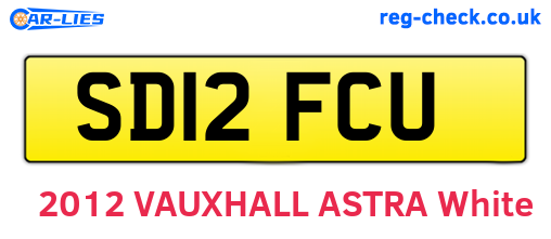 SD12FCU are the vehicle registration plates.