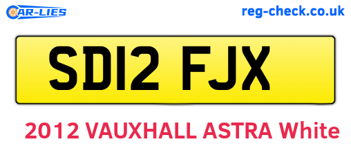 SD12FJX are the vehicle registration plates.