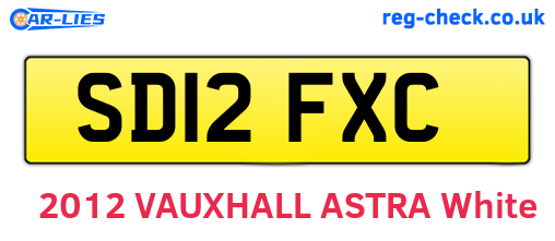 SD12FXC are the vehicle registration plates.